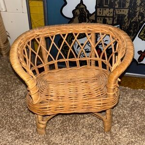 Vintage Wicker Doll Chair